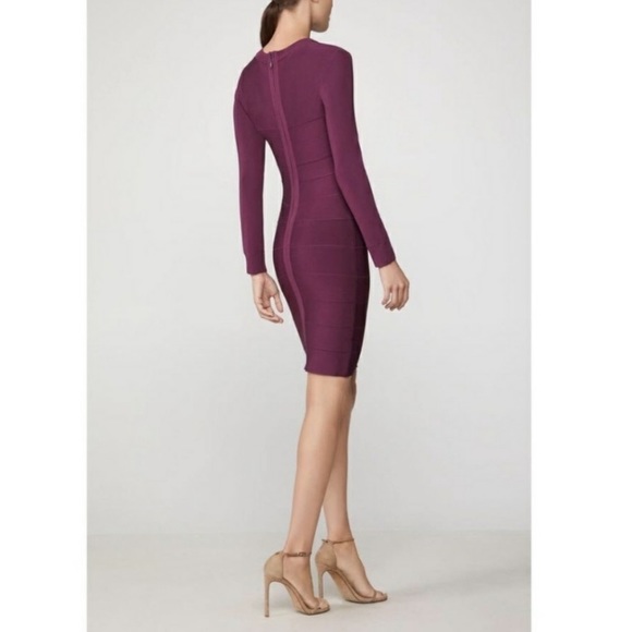 Herve Leger Paris Amethyst Long Sleeve Dress - Picture 2 of 11